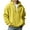 Yellow, variant on Quarter Zip Pullover Men 2026 Fall Winter Long Sleeve Plain Waffle Knit Hooded Sweatshirt with Pockets Mens Hoodie