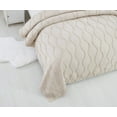 thumbnail image 5 of DaDa Bedding Soft Charming French Country Ruffles Quilted Cotton Bedspread Set - Ivory Cream Tan (JHW873), 5 of 9