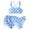 Z14-Sky Blue, variant on Girls' 3 Piece Bikini Set Ditsy Floral Print Wireless Swimsuit with Beach Skirt,7-8 Years