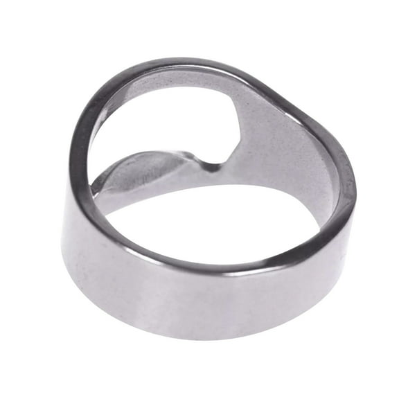 VerPetridure Stainless Steel Ring Bottle Opener Creative Beer Bottle Opener Bottle Opener Bar Beer Starter Silver