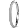 thumbnail image 3 of Glass Finish 2mm Plain Domed Wedding Band in 14K White Gold.Size 14.50, 3 of 6