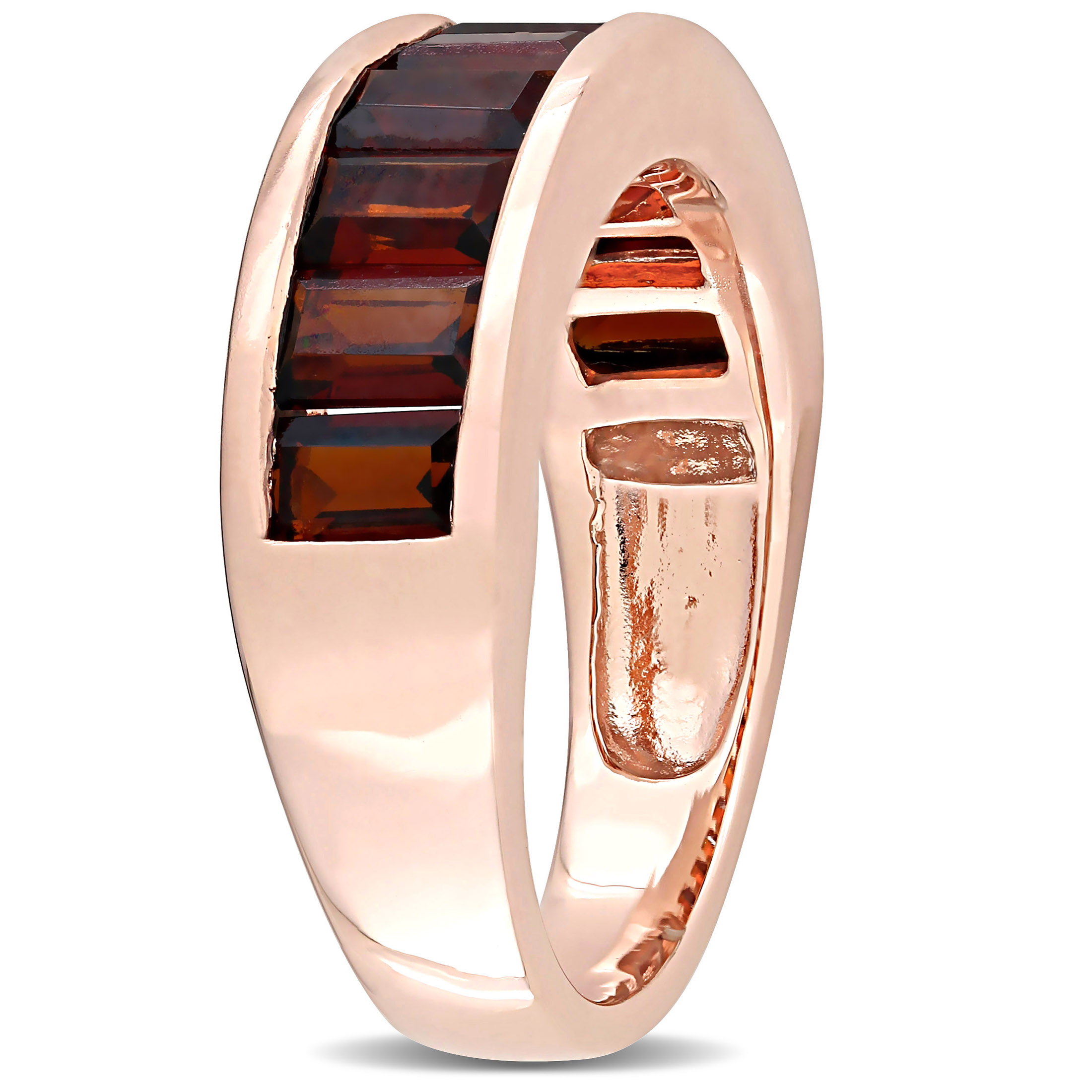 Everly Women's Garnet Rose Gold Plated Ring