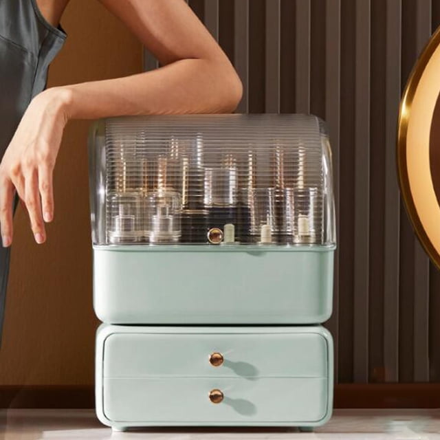 Organizador de Maquillaje Macarena Organizador de maquillaje Cajón Flip Verde