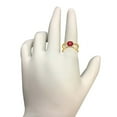 thumbnail image 5 of AoneJewelry 0.85 Carat 6MM Round Created Ruby and Diamond Ring In 10K Solid Rose, White & Yellow Gold, 5 of 5