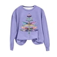 thumbnail image 2 of Simua Chandail en Molleton pour Femmes Décontracté Ample Col Rond Chandail Manches Longues Mignon Graphique Tee Shirt, 2 of 4