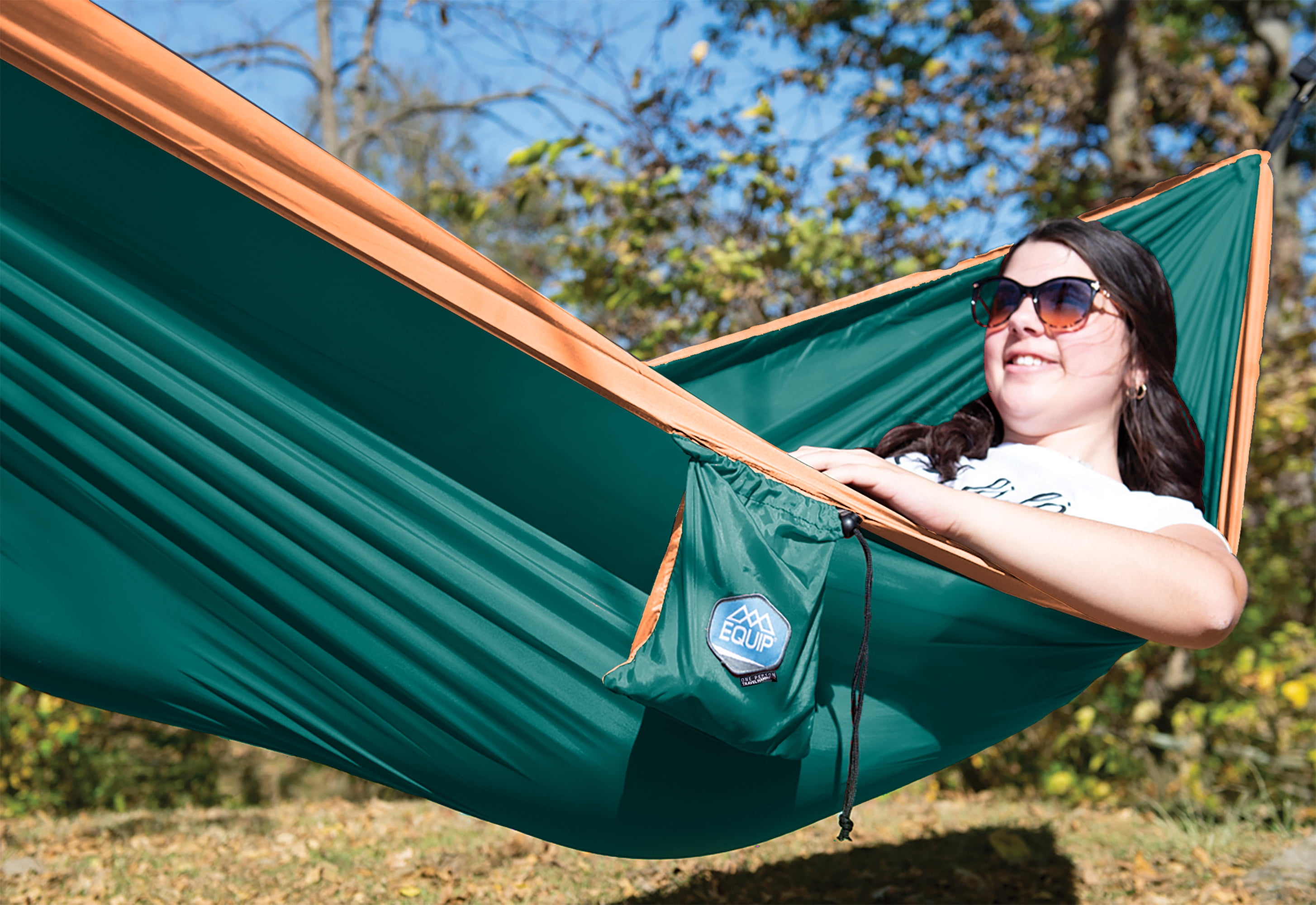 Equip 1P Travel Hammock 1-Person Camping Hammocks, Emerald Cantaloupe