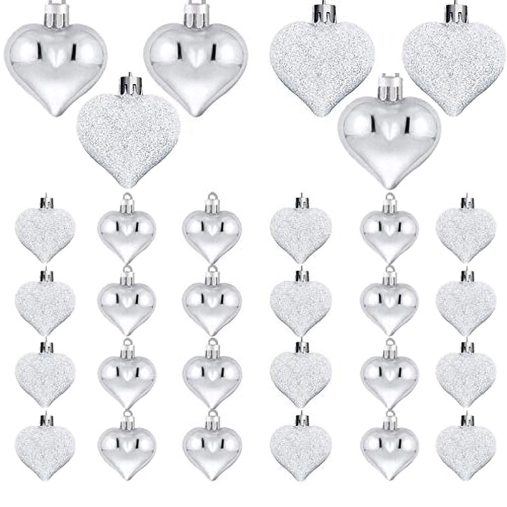 ACRYLIC DIAMANTE HEART ON WIRE CLEAR/SILVER X 12pcs Hard plastic Silver Hearts 