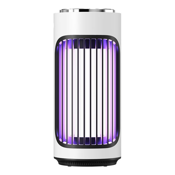 Rechargeable model Electric Bug Zapper Outdoor Mosquito Killer Indoor Waterproof Fly Swatter Zapper Purple Light Insect Killer for Home Backyard Patio Garden Camping Site(white)