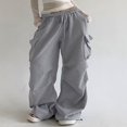 thumbnail image 4 of Pantalon Parachute à Taille Rehaussée pour Femmes, Coupe Ample, 4 of 9