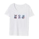 thumbnail image 3 of Camiseta para mujer Ropa de verano Camisa con cuello redondo para viajes, vacaciones, caminar, compras L, 3 of 7