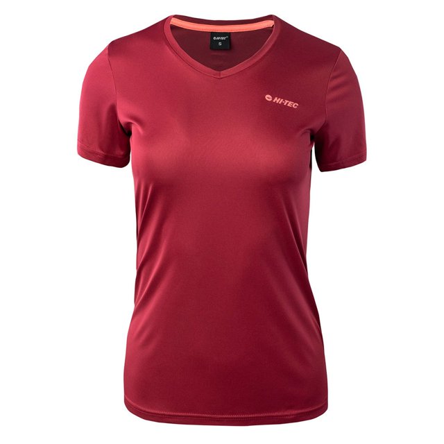Hi-Tec - Camiseta Mani Entrenamiento para Mujer (Rojo Rábano)