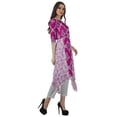 thumbnail image 3 of Moomaya Printed Kurti Kurta Pant Set Boat Neck WoMen's Asymmetric Ethnic Wear, 3 of 6