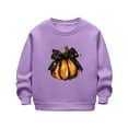 thumbnail image 6 of Bnwani Hoodie Sweatshirt for Girls Crew Neck Long Sleeve Fleece Casual Comfortable Print Purple Size 7-8 Years, 6 of 7