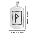 thumbnail image 2 of Stainless Steel Elder Futhark Wunjo Rune Dog Tag Pendant Necklace, 2 of 3