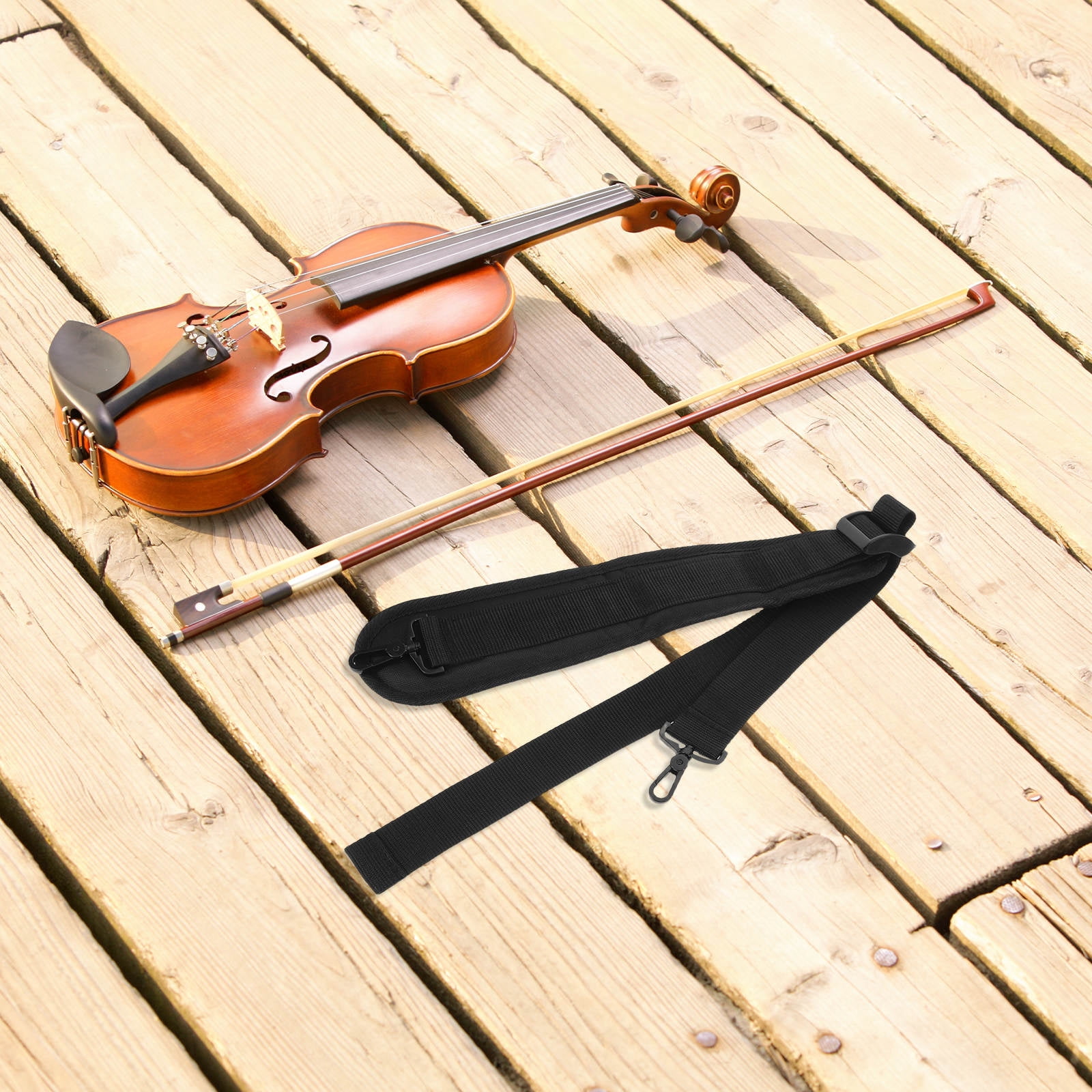 Pretyzoom 1Pair Adjustable Padded Violin Case Strap Comfortable Non Slip Shoulder Belt for Carry