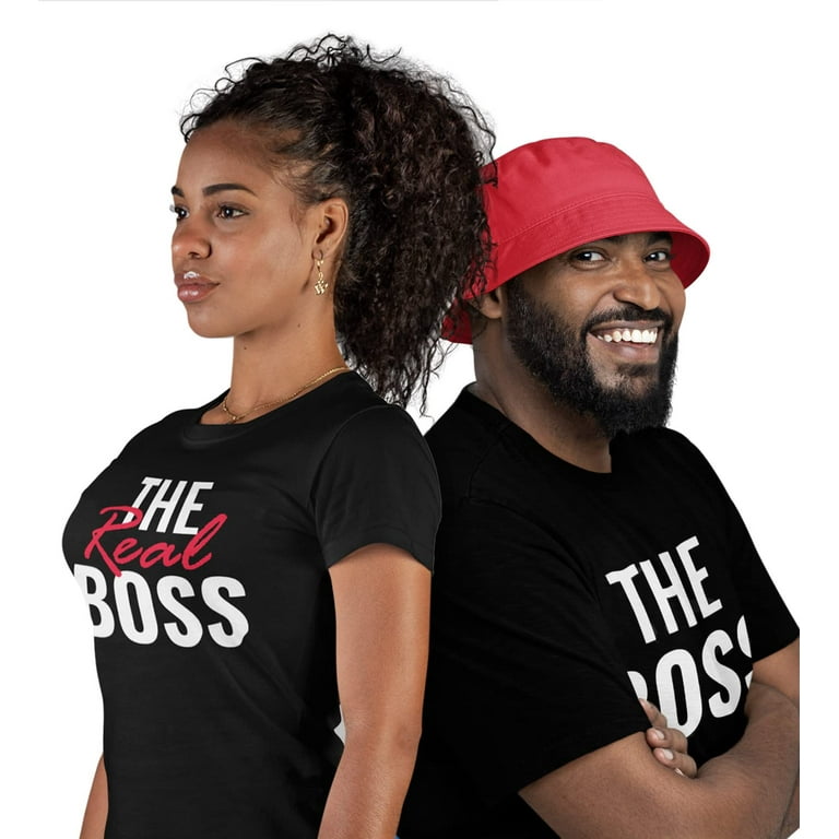 The Boss & The Real Boss Funny Matching T-Shirts - Perfect for
