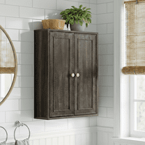 Wall Mounted Bathroom Cabinet with Adjustable Shelves, Soft-Close Door & Antique-Style Knob, Space-Saving Storage Cabinet