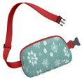 thumbnail image 3 of Turquoise Christmas Snowflake Pattern Cute Fanny Packs for Women,Travel Waterproof Crossbody Fanny Bags Waist Purse for Women Anti Theft Adjustable Strap for Running Travel Cycling, 3 of 6