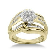 3/4 Carat Diamond Cluster Bridal Set