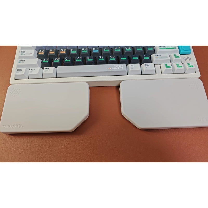 2-in-1 Split Keyboard Wrist Rest, Adjustable Height Ergonomic Palm Support Pad for Mechanical Keyboards, Plastic Wrist Pad with Dual-Level Design