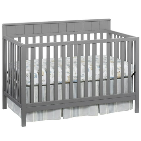 UPC: 0082056280995 | Oxford Baby Logan 4-in-1 Convertible Crib Dove Gray GREENGUARD Gold Certified Wooden Crib