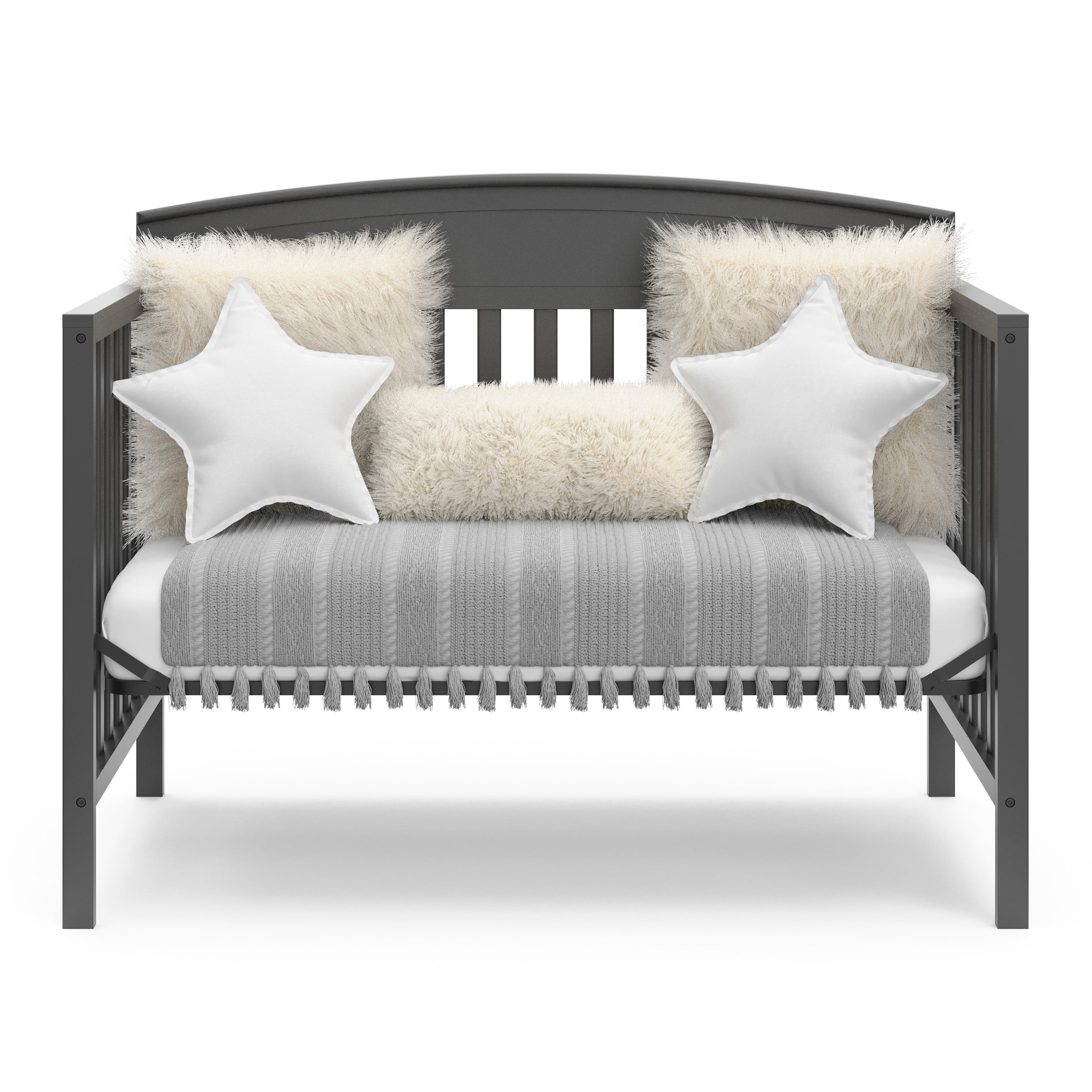 Graco Benton 5-in-1 Convertible Baby Crib, Gray