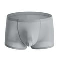 thumbnail image 2 of ZQUUVOU Men's Boxer Briefs Casual Solid Color Breathable Support Pouch Middle Waist Underwear (Gray,M), 2 of 4