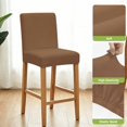 thumbnail image 4 of Pure Caramel Bar Stool Covers - Stretch Dining Chair Covers Set of 6, Modern Solid Color Minimalist Art Bar Chair Cover Removable Counter Stool Pub Chairs Slipcovers Protectors for Kitchen/Cafe, 4 of 8