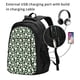 thumbnail image 2 of Fotbe White Daisies and Bee Mochila con Estampado y Puerto USB para Hombre y Mujer, Mochila Antirrobo, Mochila de Viaje, Mochila Escolar, Mochila Universitaria, 2 of 7