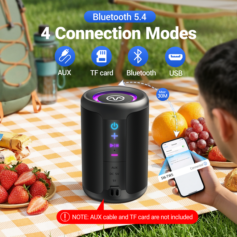 VEATOOL S16 Bluetooth Speaker - Black photo 2