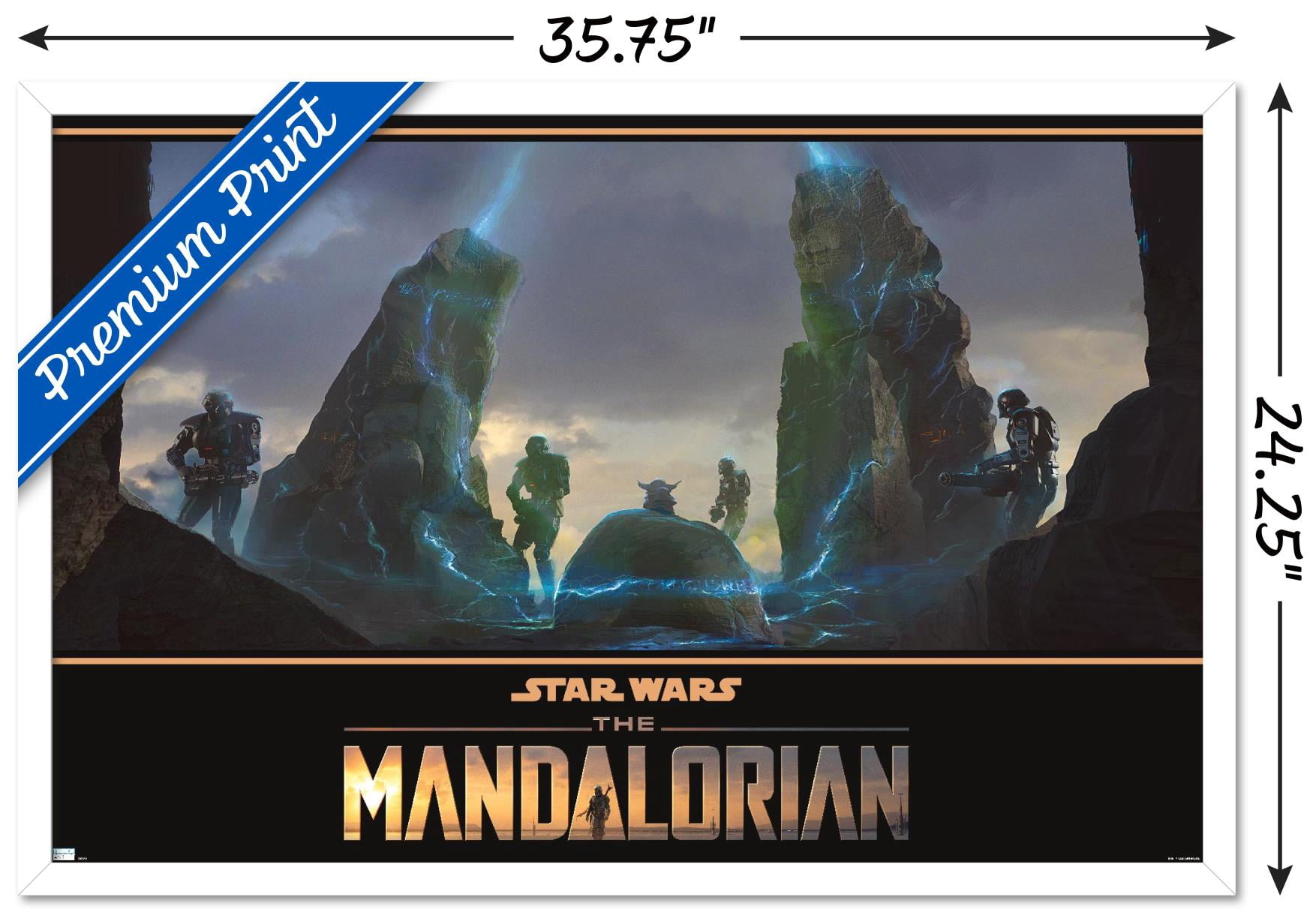 Star Wars: The Mandalorian Season 2 - Seeing Stone Wall Poster, 22.375" x 34", Framed