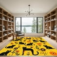 thumbnail image 2 of ODIKA 4'x6' Machine Washable Non-Slip Area Rug, Graphic Yellow High Traffic Rug with Pad, Yellow, 1031633, 2 of 8
