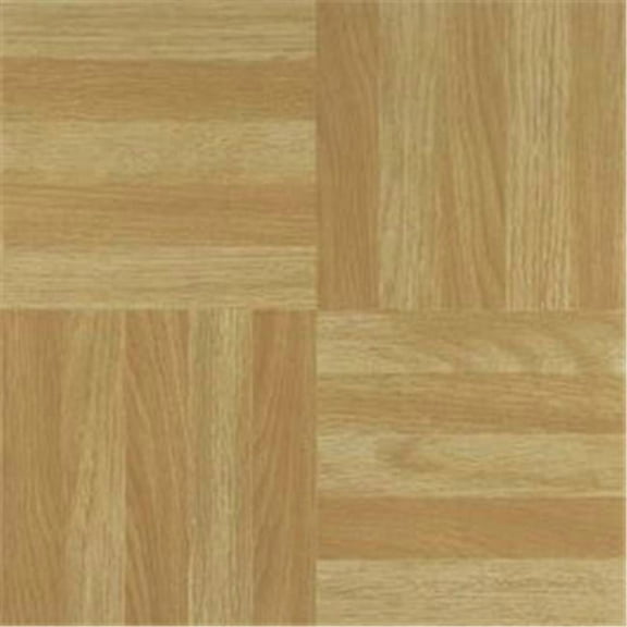 Achim Importing Co, Inc. Nexus Four Finger Square Parquet 12 Inch x 12 Inch Self Adhesive Vinyl Floor Tile #204