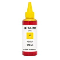 100ML Universal Refill Ink Bottles for Inkjet Printers Premium Dye Ink – Bulk Printer Ink Refill Kit for CISS & Ink Tank Printers (Yellow)