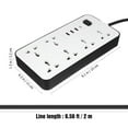 TUMALL USB Power Strip British Standard Panel Multihole Switch Wiring