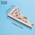 thumbnail image 6 of 2pcs left+right(each 1pcs) Vintage Wooden Carved Corner Onlay Furniture Wall Decor Unpainted Frame Applique, 6 of 8
