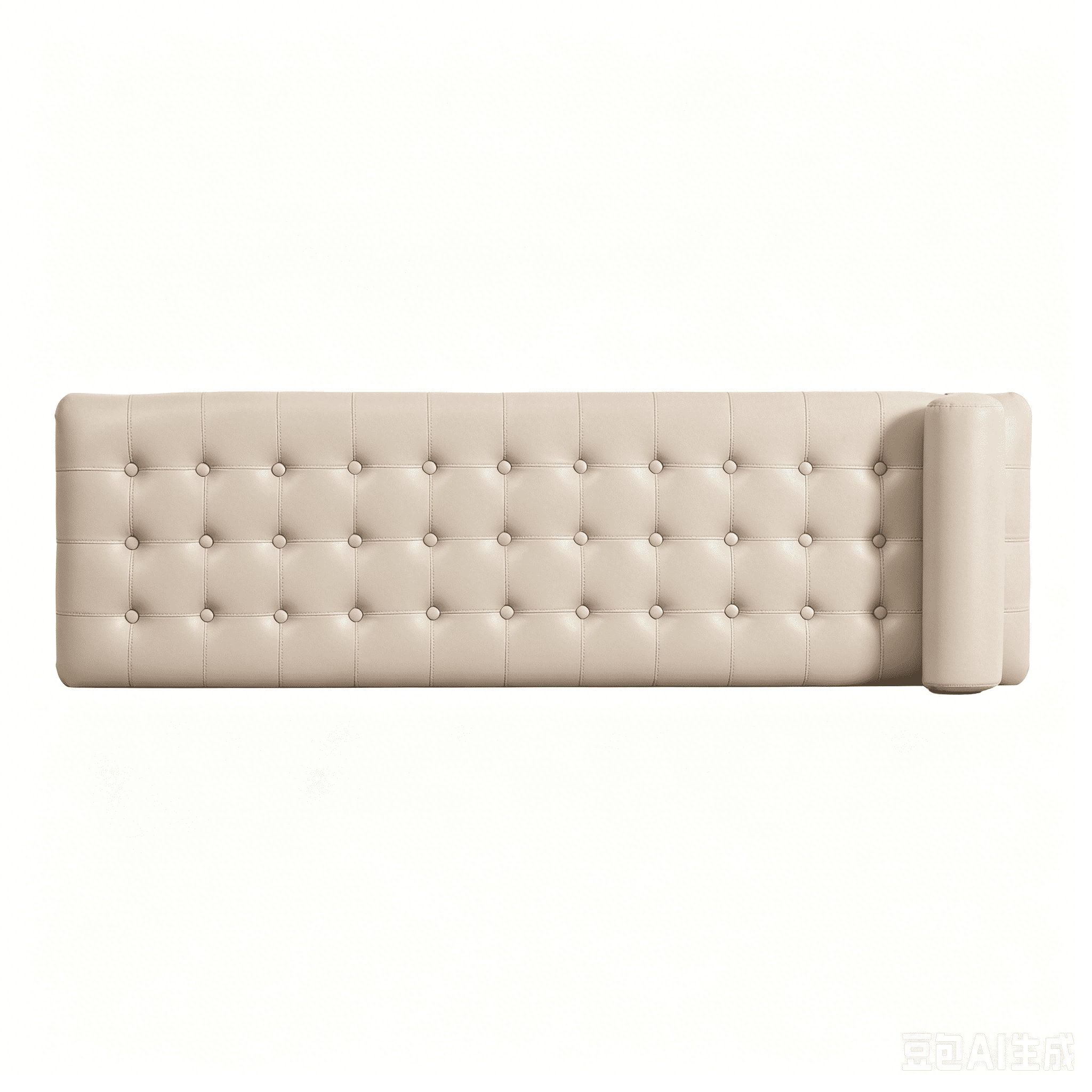 Upholstered Bed Bench 66 Inch, Button Tufted Faux Leather Bench with Dark Walnut Legs, End of Bed Bench for Bedroom and Entryway, Taupe