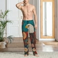 thumbnail image 5 of Vsdgher Sunflower Bald Eagle Print Mens Pajama Pants Sleep & Lounge Pants, PJ Bottoms With elastic waistb and Pockets, 5 of 5
