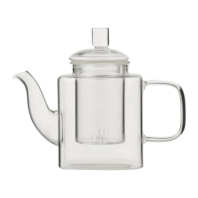 Siruishop Glass Teapot 11.8 with Removable Infuser Borosilicate Tea Kettle for Home