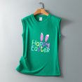 thumbnail image 4 of Moda Mujer Causal Rounk Cuello Impresión Blusa Sin Mangas Pascua Camiseta Verano Tank Tops Fridja qr2365, 4 of 5