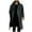 Dark Gray, variant on Men's Notched Collar Trench Coat Double Breasted Long Winter Coats Windbreaker Over the Knee Woolen Coat Jacket Navy