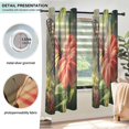 thumbnail image 3 of Yayeee Window Curtains Set of 2 for Living Room Light Filtering 63"x52", Butterfly Red Flowers, 3 of 7