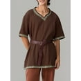 thumbnail image 2 of Men Medieval Costume Renaissance Templar Knight Vintage Tunic Tops, 2 of 6