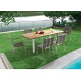 thumbnail image 3 of Whiteline Modern Living Rhea Rectangular Outdoor Dining Table, Brown, 3 of 3
