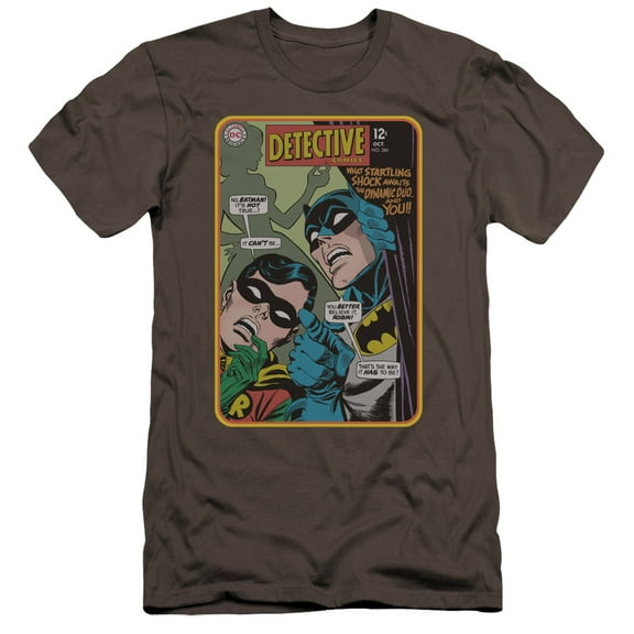 Batman Detective #380 Premium Canvas T-Shirt Adult Slim Fit 30/1 Charcoal