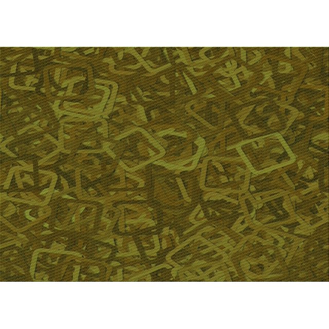 Ahgly Company Machine Washable Indoor Rectangle Transitional Dark Yellow Green Area Rugs, 6' x 9'