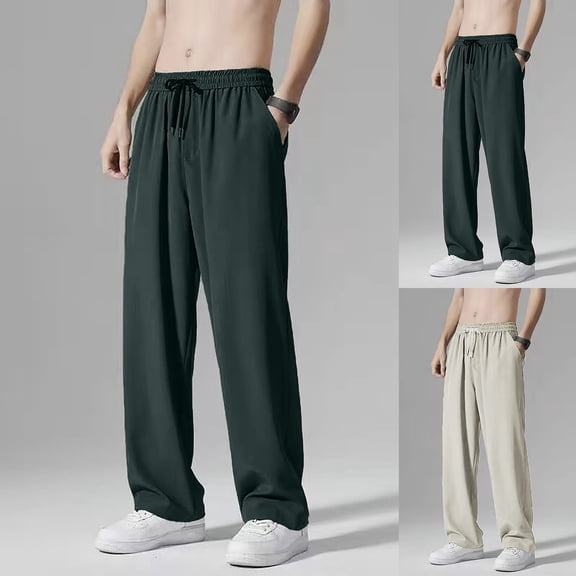 Kcolen Casual Pants for Men Stretch Men's Casual Jogging Trousers for Training and Basketball with Pockets Loose Fit Comfort Workout Running Pants
