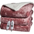 thumbnail image 1 of GARVEE Couverture Chauffante Électrique Format Queen 84"x90 Pouces Velours Doux Commandes Doubles Couvertures à Chauffage Rapide, Protection contre la Surchauffe, Rose, 1 of 9