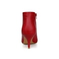 thumbnail image 4 of BLISSFUL STEP Women's Cutout Stiletto Heels Ankle Booties Red 5.5, 4 of 8