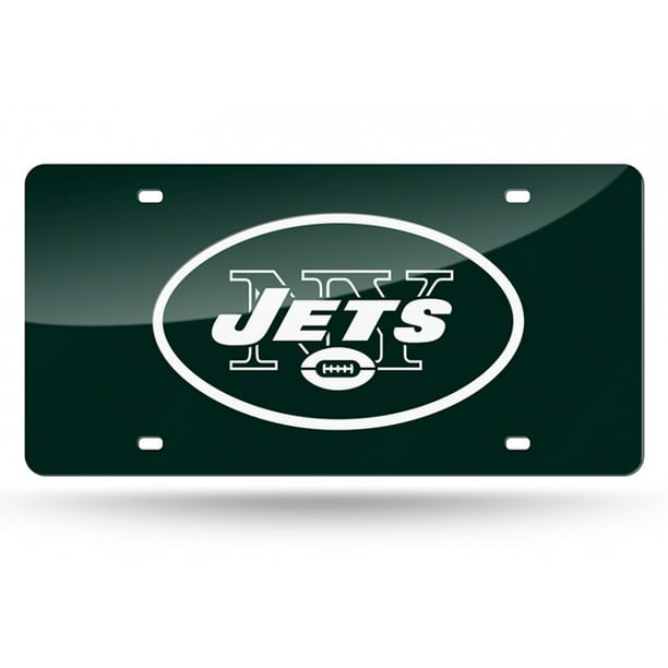 New York Jets Vert Plaque d'Immatriculation Laser